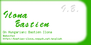 ilona bastien business card